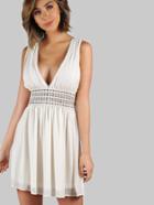Shein Lace Waistband Double Plunging Dress