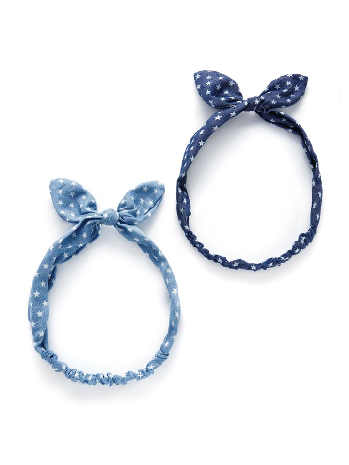 Shein Star Print Knot Ear Headband 2pcs