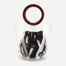 Shein Ring Handle Tote Bag With Inner Pouch