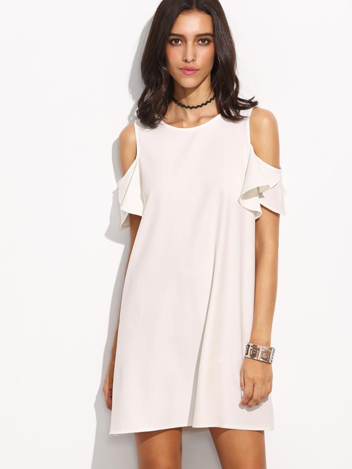 Shein Open Shoulder Keyhole Back Tee Dress