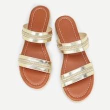 Shein Open Toe Double Strap Sandals