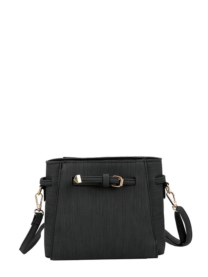 Shein Buckle Detail Pu Shoulder Bag