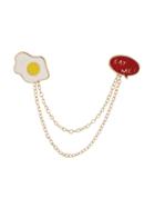 Shein Cute Fried Egg Chain Brooch