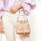 Shein Chevron Detail Drawstring Bag With Chain