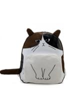 Shein Cat Design Pocket Front Backpack