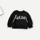 Shein Toddler Girls Embroidery Detail Sweatshirt