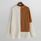 Shein Two-tone Mixed Knit Sweater