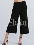 Shein Black Mid Waist Straight Pant