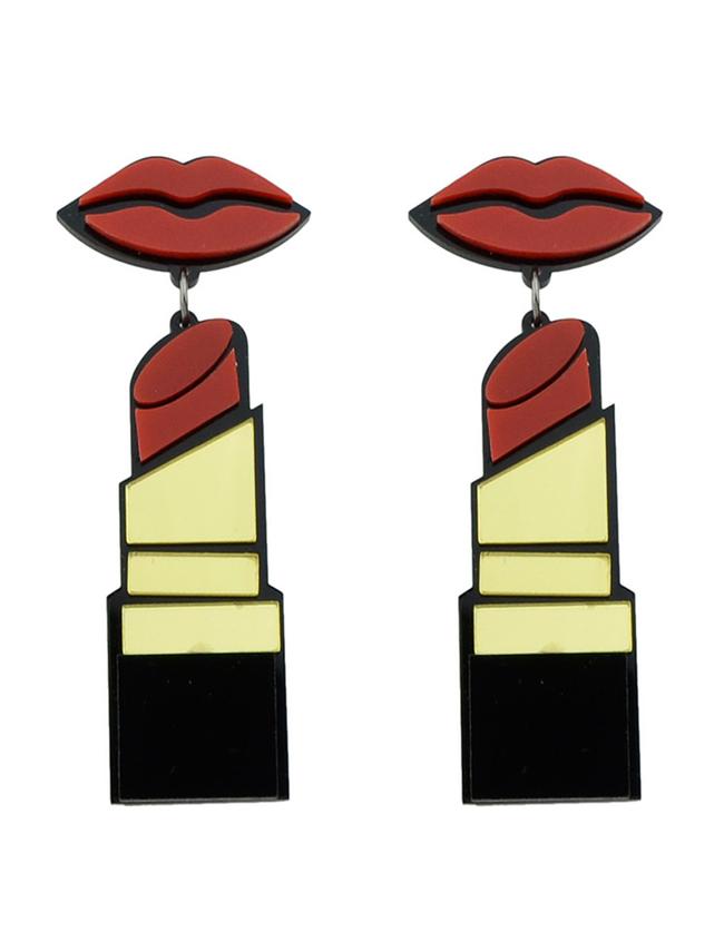 Shein Acrylic Lips Shape Fancy Earrings