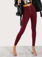 Shein High Waisted Zip Front Leggings