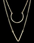 Shein Gold Double Layels Chain Necklace