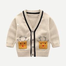 Shein Toddler Boys Cartoon Print Pocket Detail Sweater