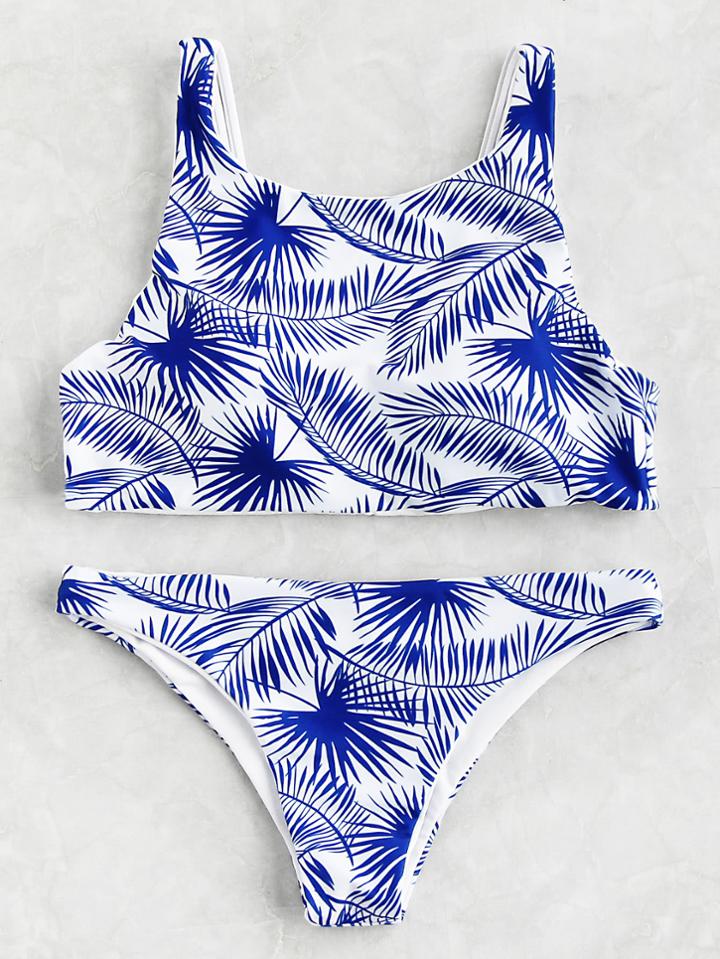 Shein Jungle Print Tankini Set