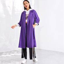 Shein Notch Collar Single Button Longline Trench Coat