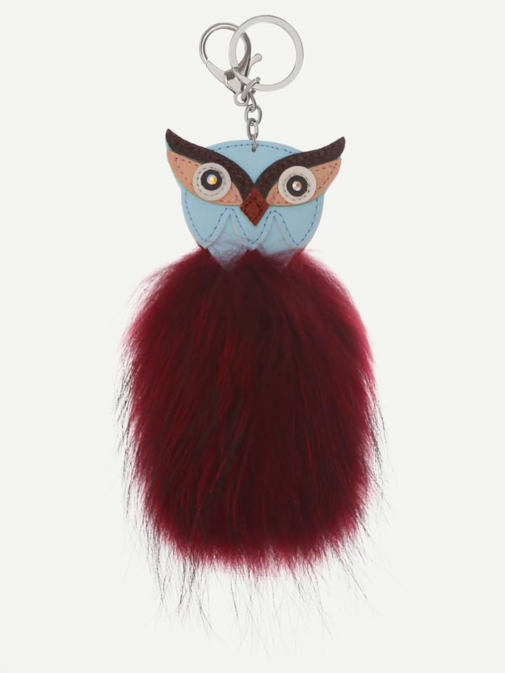 Shein Burgundy Fox Hair Night Owl Bag Accessories