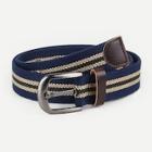 Shein Men Striped Metal Buckle Belt