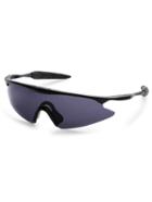 Shein Black Wrap Grey Lens Motorcycle Sunglasses