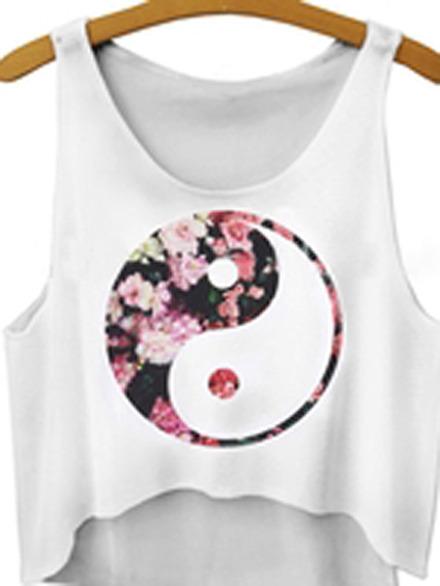 Shein Colorful 3d Printing Tank Top