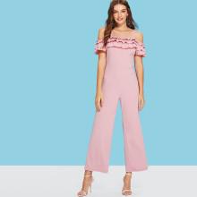 Shein Tiered Ruffle Trim Jumpsuit