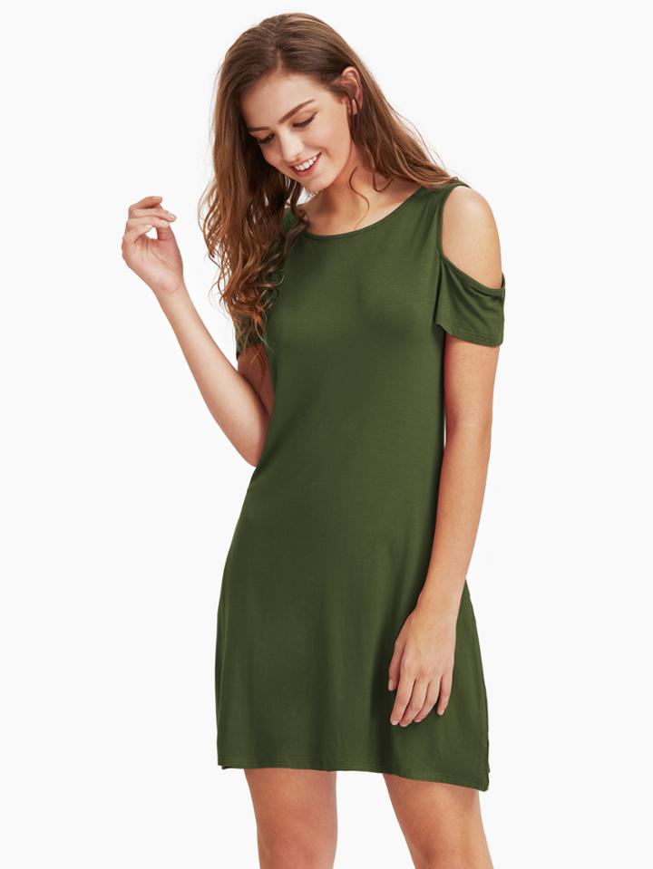 Shein Open Shoulder Tee Dress
