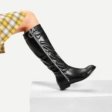 Shein Zipper Side Knee High Boots