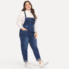 Shein Plus Dual Pocket Denim Overalls