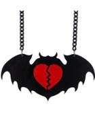Shein Gothic Bat Pendant Necklace For Women