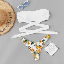 Shein Tropical Wrap Bikini Set