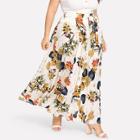 Shein Plus Self Belted Botanical Skirt