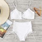 Shein Lace Up Detail Bikini Set