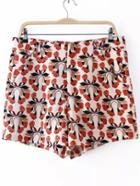 Shein Multicolor Pockets Floral Shorts