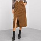 Shein Pocket Patched Slit Cord Skirt