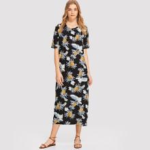 Shein Leopard Print Tunic Dress