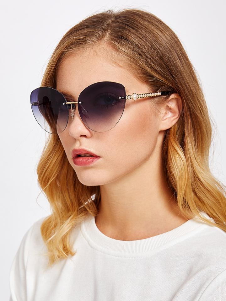 Shein Cat Eye Mirror Lens Sunglasses