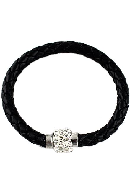 Shein Black Weave Diamond Bracelet