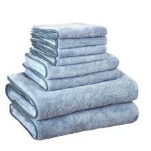 Shein Solid Bath Towel Set 8pcs