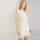 Shein Eyelet Embroidered Ruffle Top & Ruffle Skirt Set