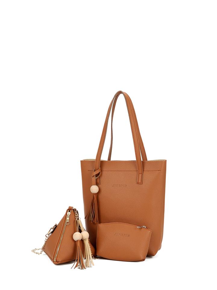 Shein Pu Shopper Bag 3pcs