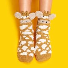 Shein Cartoon Fluffy Socks 1pair