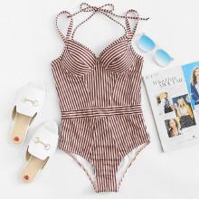 Shein Striped Push Up Swimsuit