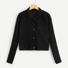 Shein Solid Button Up Jacket
