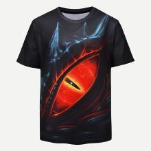 Shein Men 3d Eye Print Tee