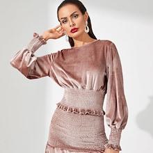 Shein Bishop Sleeve Smocked Top
