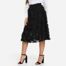 Shein Fringe Detail Skirt