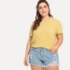 Shein Plus Polka Dot Print T-shirt