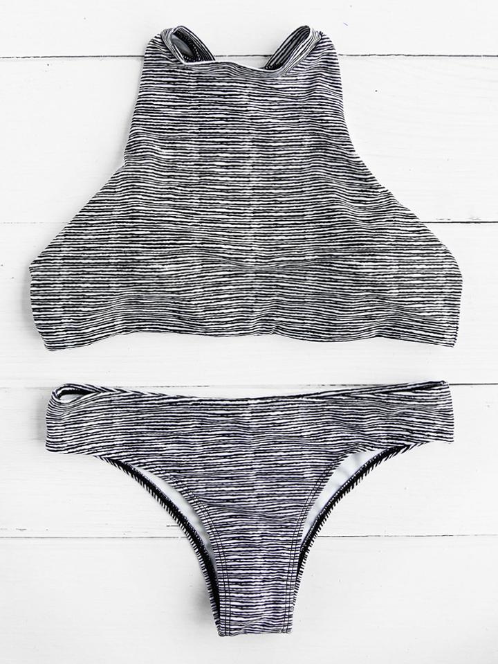 Shein Print Crop Tank Top With Bottom
