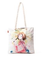 Shein Girl Print Canvas Shoulder Bag