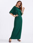 Shein Layered Flutter Sleeve Column Dress