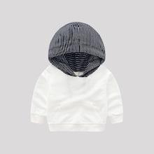 Shein Toddler Boys Striped Hooded Sweatshirt