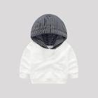 Shein Toddler Boys Striped Hooded Sweatshirt